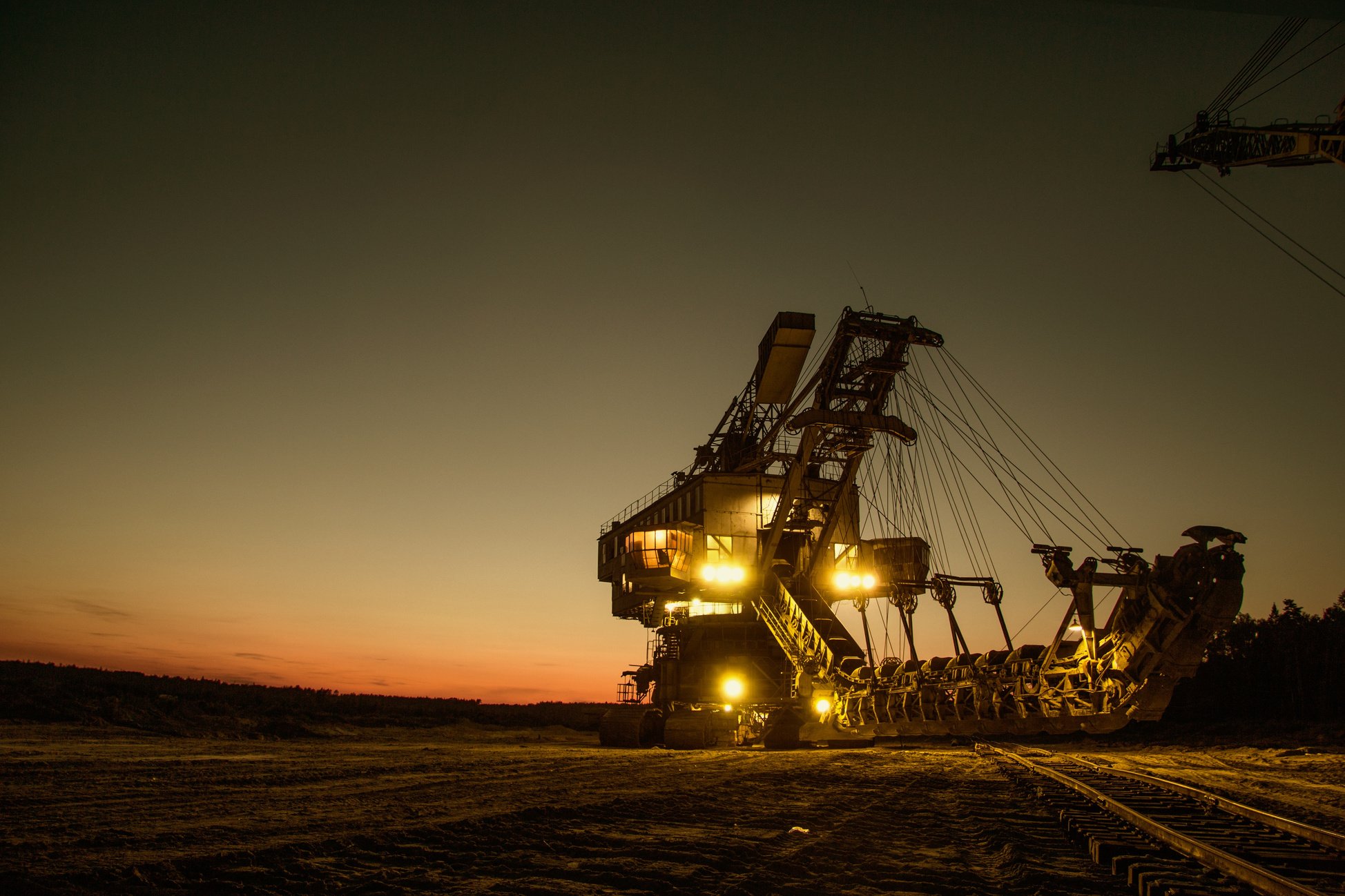 Mining Excavator in the Desert